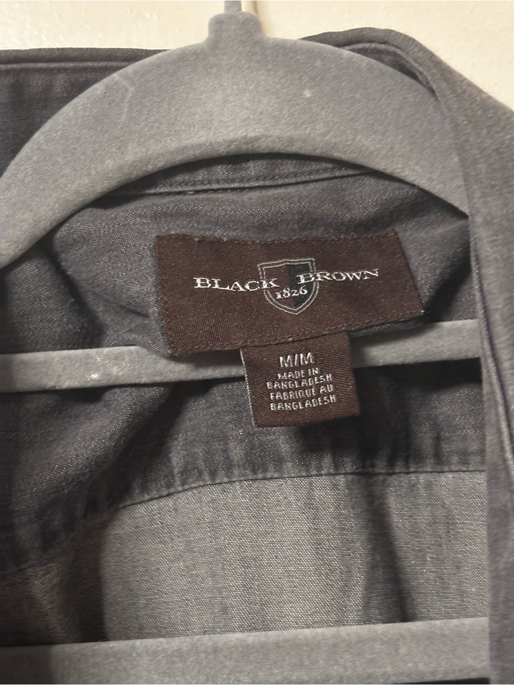Men's Washed Gray Button-Up Shirt - Picture 3 of 4